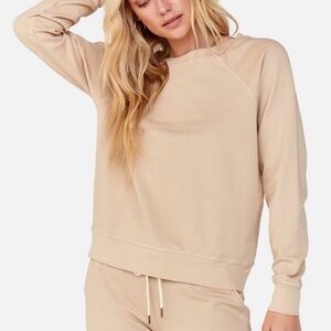 MATE The Label - Organic Terry Raglan Sweatshirt - Size S - Latte